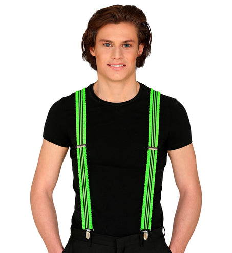 Widmann SRL Neon groene bretels in ruche