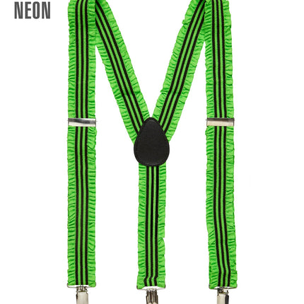 Widmann SRL Neon groene bretels in ruche