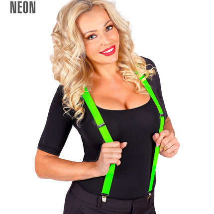 Widmann SRL Neon groene bretels verstelbaar