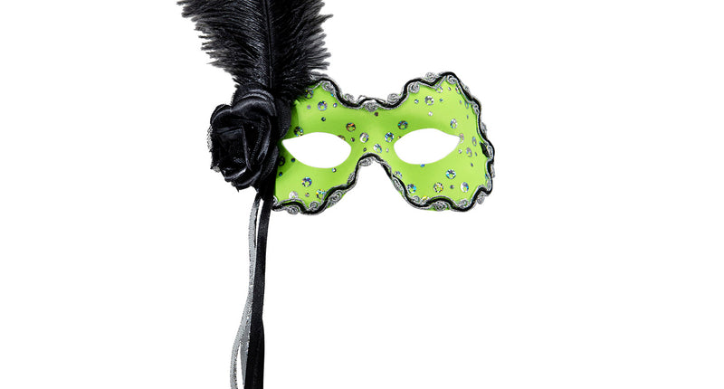 Widmann SRL Neon groene holografische Braziliaanse maskers