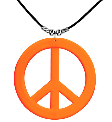 Widmann SRL Neon Hippie Ketting Rosa Oranje