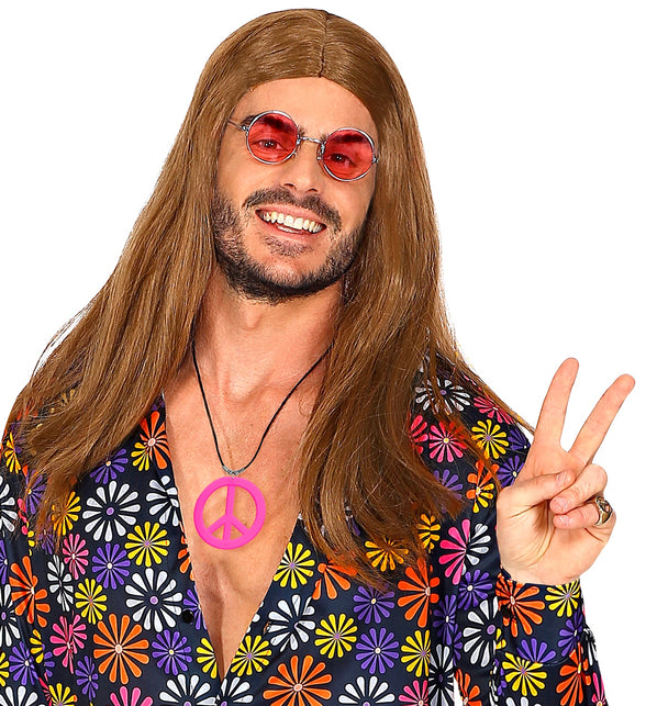 Widmann SRL Neon Hippie Ketting Rosa Roze