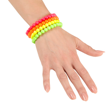 Widmann SRL Neon kleurige kralen armbandjes