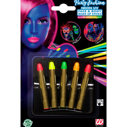 Widmann SRL Neon kleurige make up stiften