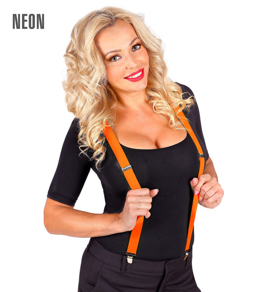 Widmann SRL Neon oranje bretels verstelbaar