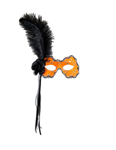 Widmann SRL Neon oranje holografische Braziliaanse maskers