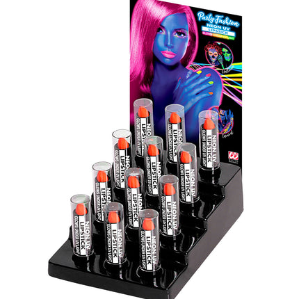 Widmann SRL Neon oranje lippenstift 6ml