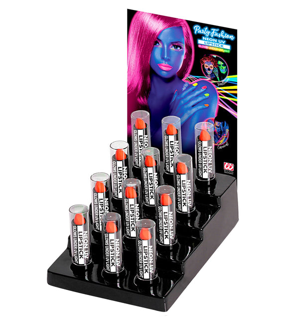 Widmann SRL Neon oranje lippenstift 6ml