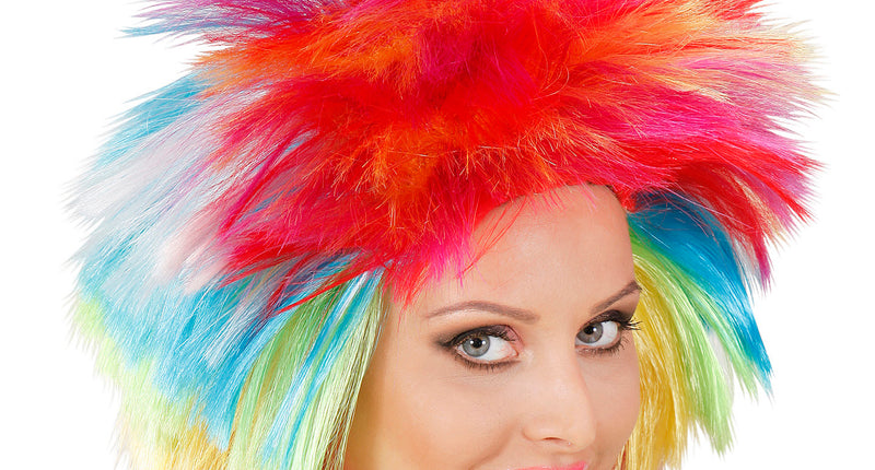 Widmann SRL Neon pruik Rocker