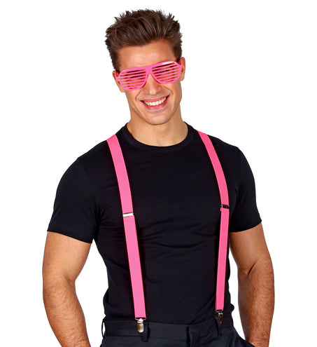 Widmann SRL Neon roze bretels verstelbaar