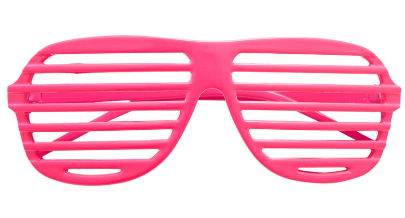 Widmann SRL Neon roze bril met luikjes