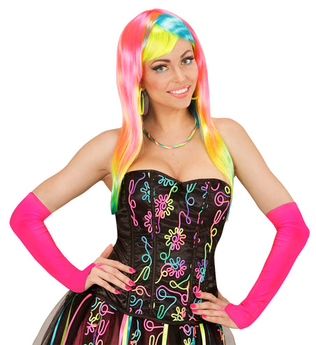 Widmann SRL Neon roze handschoenen