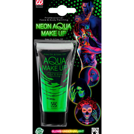 Widmann SRL Neon schmink groen in tube