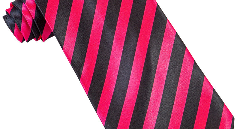 Widmann SRL Neon stropdas roze zwart gestreept