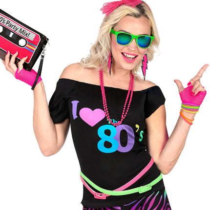 Widmann SRL Neon vingerhandschoenen roze