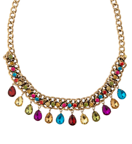 Widmann SRL Nep gouden halsketting met steentjes