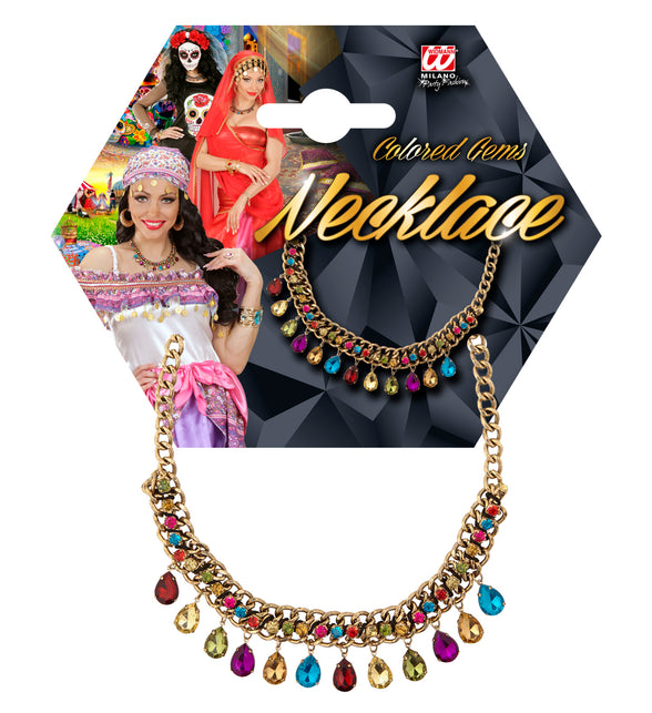 Widmann SRL Nep gouden halsketting met steentjes