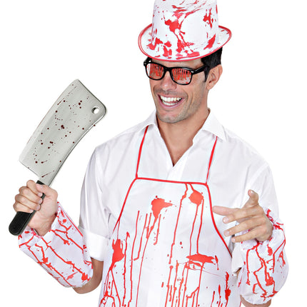 Widmann SRL Nep hakbijl met bloedspetters 44cm