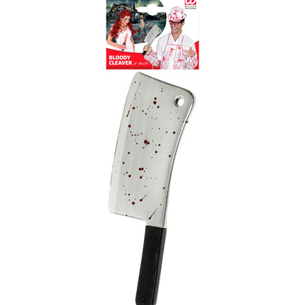 Widmann SRL Nep hakbijl met bloedspetters 44cm