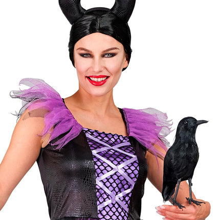 Widmann SRL Nep kraai zwart decoratief