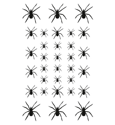 Widmann SRL Nep plak tattoo spinnen 32 stuks