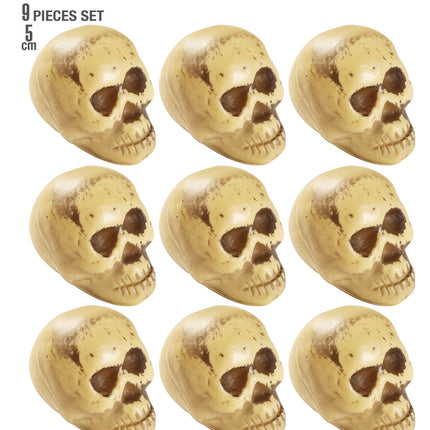 Widmann SRL Nep schedels halloween 8 stuks