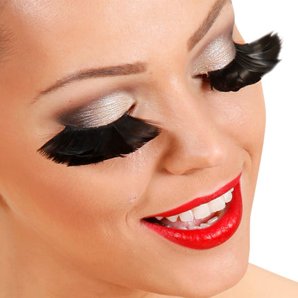 Widmann SRL Nepoogwimpers met zwarte veren