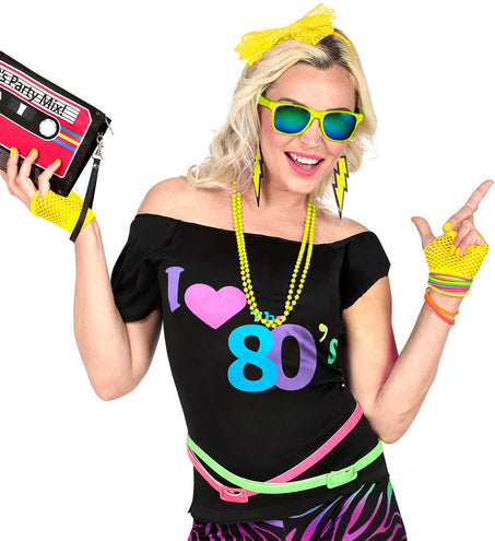 Widmann SRL Net handschoenen neon geel