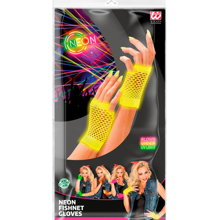 Widmann SRL Net handschoenen neon geel