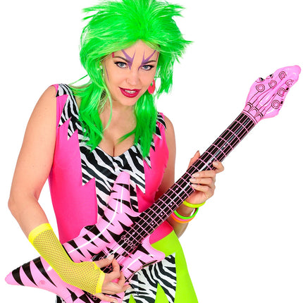 Widmann SRL Net handschoenen neon geel lang