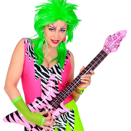 Widmann SRL Net handschoenen neon groen lang