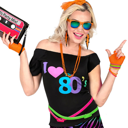 Widmann SRL Net handschoenen neon oranje