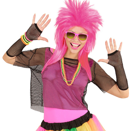 Widmann SRL Net handschoenen zwart lang