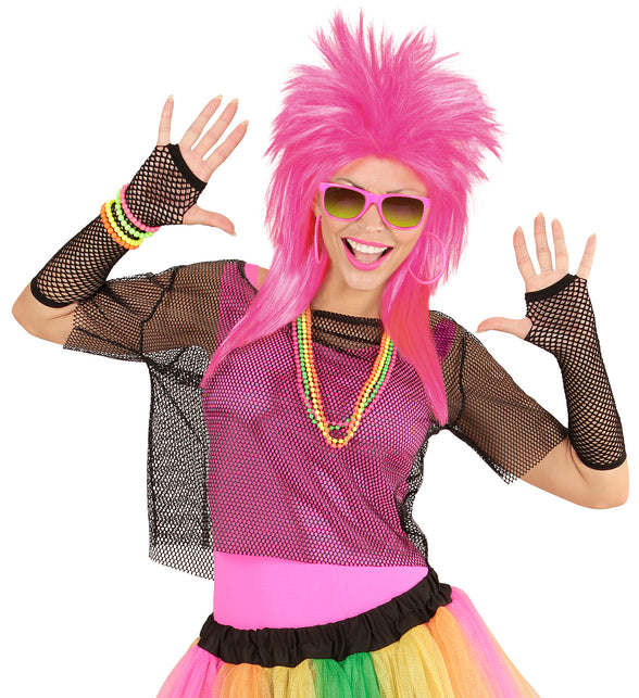 Widmann SRL Net handschoenen zwart lang