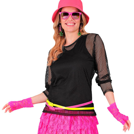 Widmann SRL Net shirt lang zwart