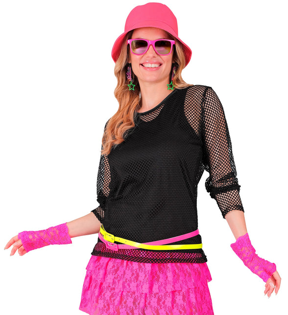 Widmann SRL Net shirt lang zwart