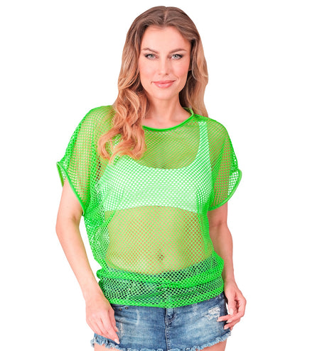 Widmann SRL Net t-shirt neon groen