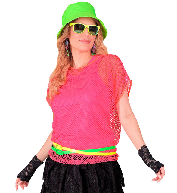 Widmann SRL Net t-shirt neon roze