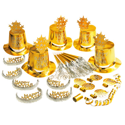 Widmann SRL Nieuw jaar versierset goud Happy New Year