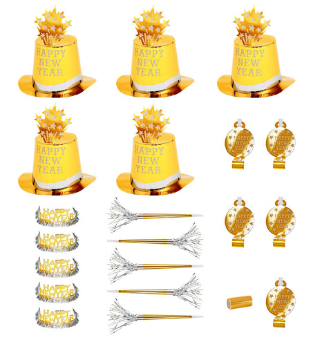 Widmann SRL Nieuw jaar versierset goud Happy New Year