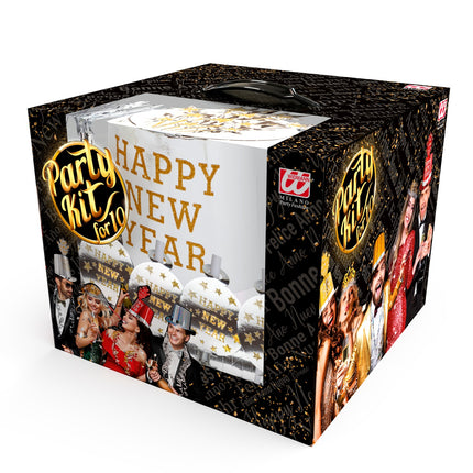 Widmann SRL Nieuw jaar versierset zilver Happy New Year