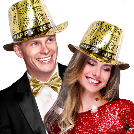 Widmann SRL Nieuwjaar hoed goud Happy New Year