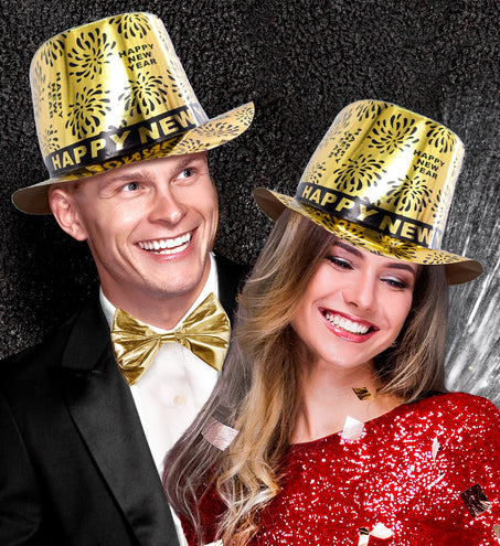 Widmann SRL Nieuwjaar hoed goud Happy New Year