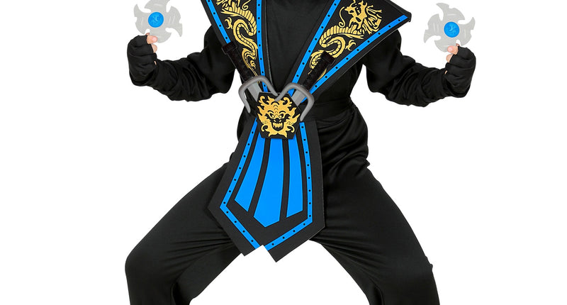 Widmann SRL Ninja pak kinderen Kombat blauw