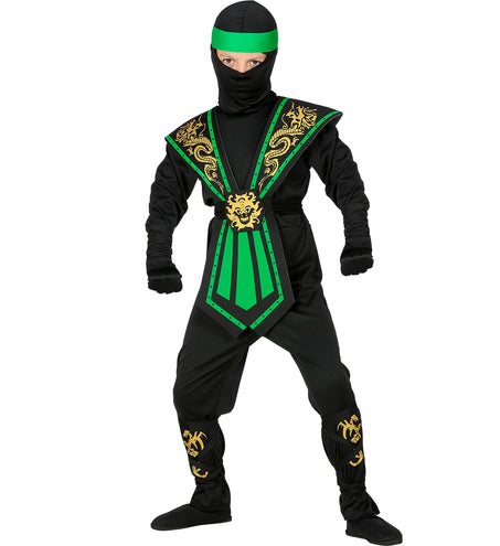 Widmann SRL Ninja pak kinderen Kombat groen
