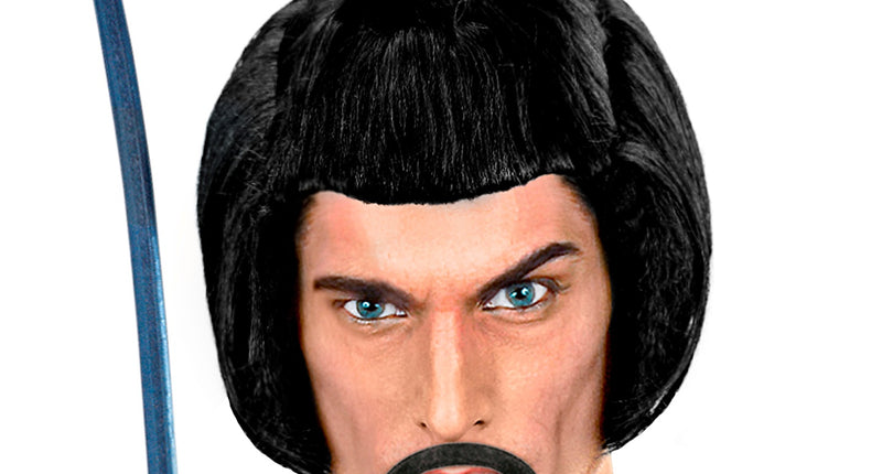 Widmann SRL Ninja pruik Samurai vechter zwart