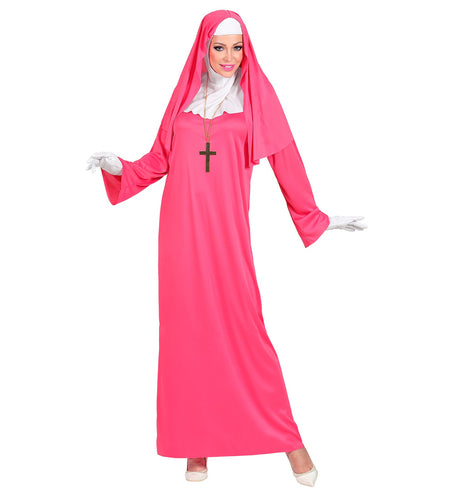 Widmann SRL Nonnen kostuum roze dames