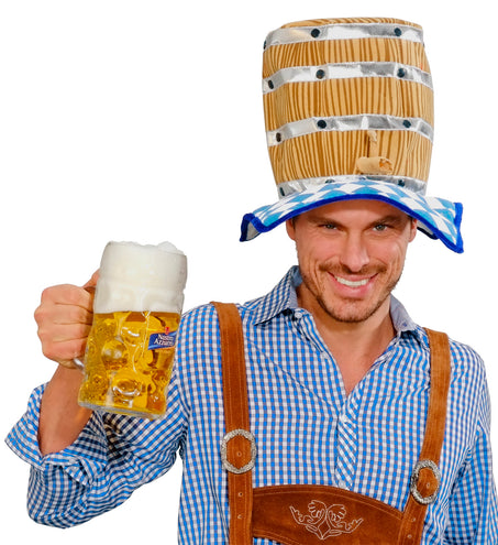 Widmann SRL Oktoberfest hoed biervat blau weiss