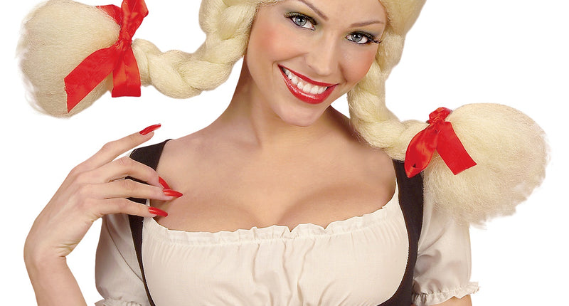 Widmann SRL Oktoberfest pruik Heidy met vlechten