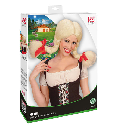 Widmann SRL Oktoberfest pruik Heidy met vlechten